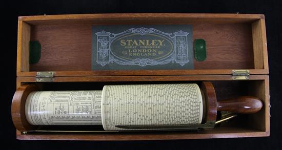 A Stanley Fullers calculator in fitted case, 17in.